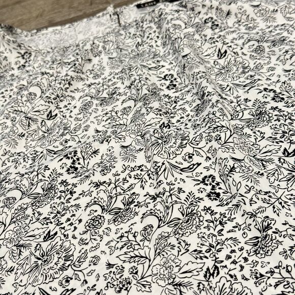 Lane Bryant Puff Sleeve Blouse Size 20 White Single Button Keyhole Closure Femme - Picture 2 of 11